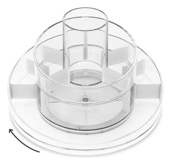 ORGANIZADOR ACRILICO GIRATORIO 360 PARA COSME TICOS Y JOYAS - 4