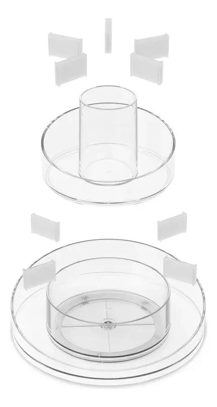 ORGANIZADOR ACRILICO GIRATORIO 360 PARA COSME TICOS Y JOYAS - 5