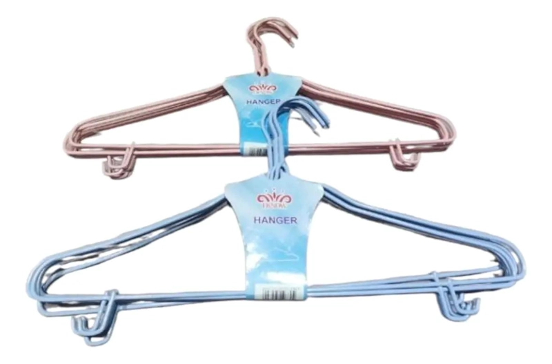 SET DE 5 PERCHAS DE ALAMBRE PARA ROPA INFANTIL DE 30 CM - 1