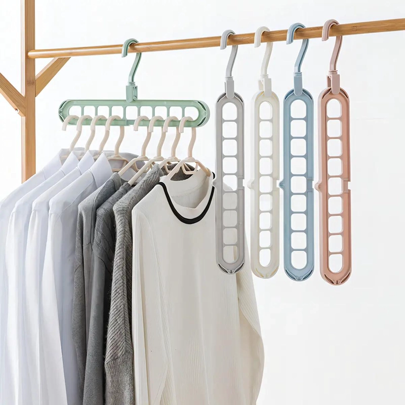 PACK DE 10 PERCHEROS GIRATORIOS PARA ORGANIZAR ROPA - 1