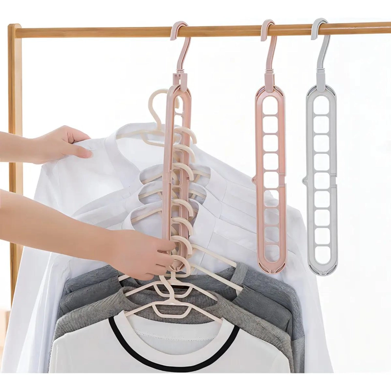 PACK DE 10 PERCHEROS GIRATORIOS PARA ORGANIZAR ROPA - 3