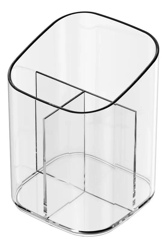 ORGANIZADOR ACRILICO PARA CEPILLOS DE MAQUILLAJE CON COMPARTIMENTOS - 1