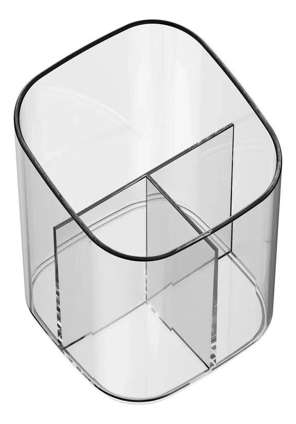 ORGANIZADOR ACRILICO PARA CEPILLOS DE MAQUILLAJE CON COMPARTIMENTOS - 3