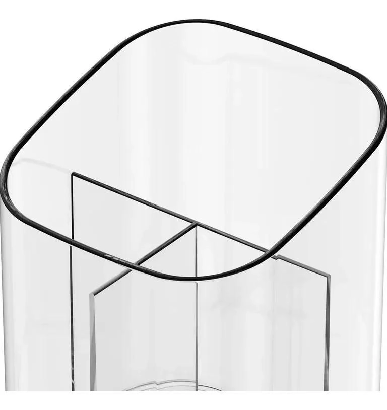 ORGANIZADOR ACRILICO PARA CEPILLOS DE MAQUILLAJE CON COMPARTIMENTOS - 4