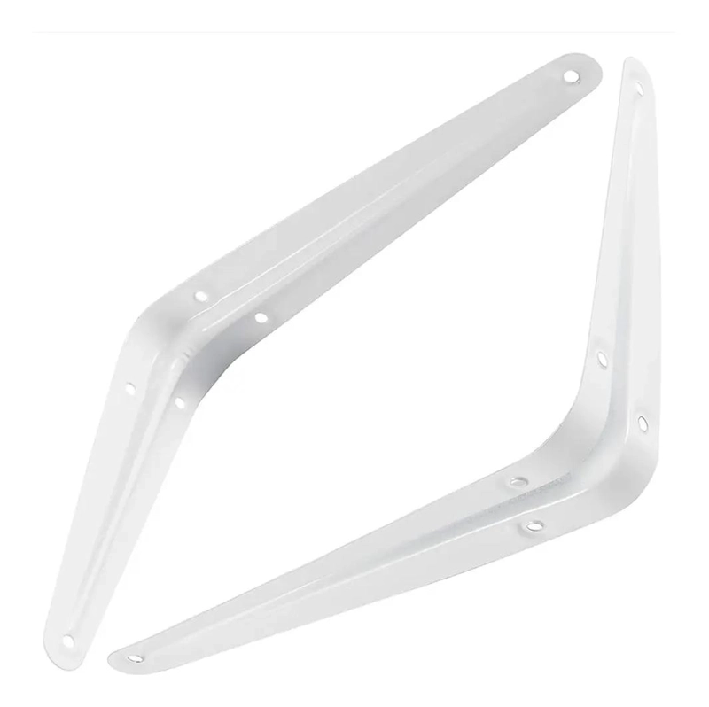 PACK 12 SOPORTES DE ESCUADRA METALICOS PARA REPISAS 12''X14'' - 1