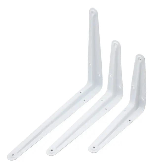 PACK 12 SOPORTES DE ESCUADRA METALICOS PARA REPISAS 12''X14'' - 2