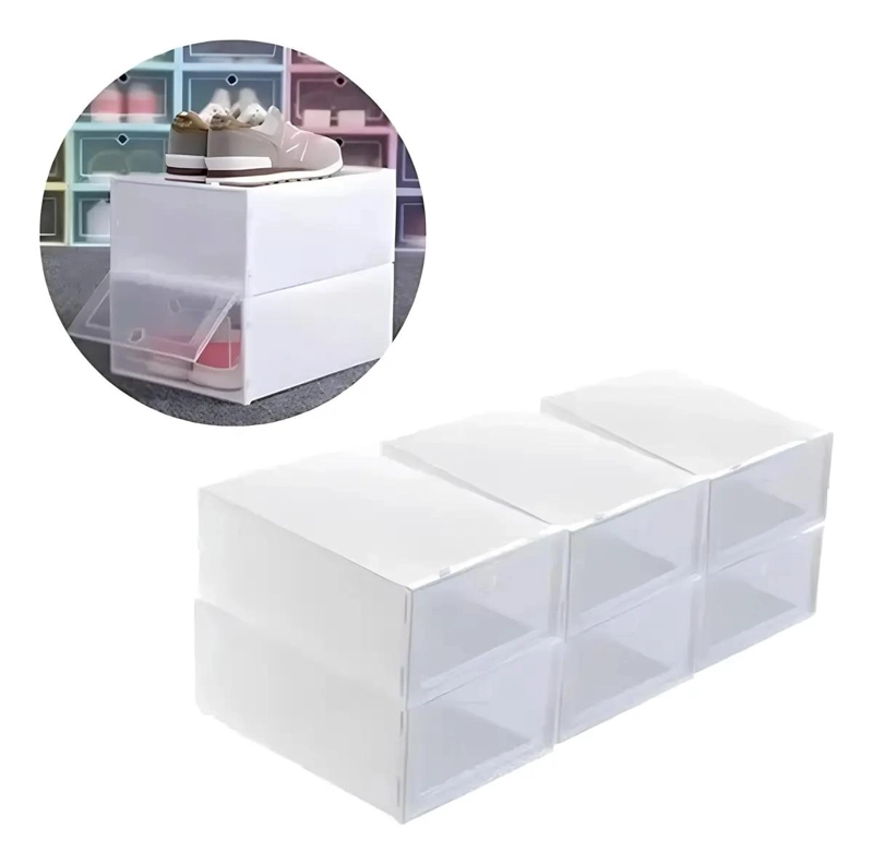 PACK DE 6 ORGANIZADORES TRANSPARENTES PARA ZAPATOS - 1