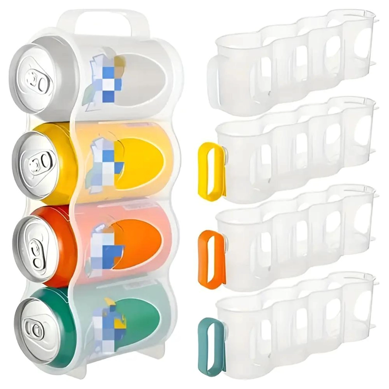 ORGANIZADOR PORTATIL PARA LATAS Y BOTELLAS EN COLOR TRANSPARENTE - 1
