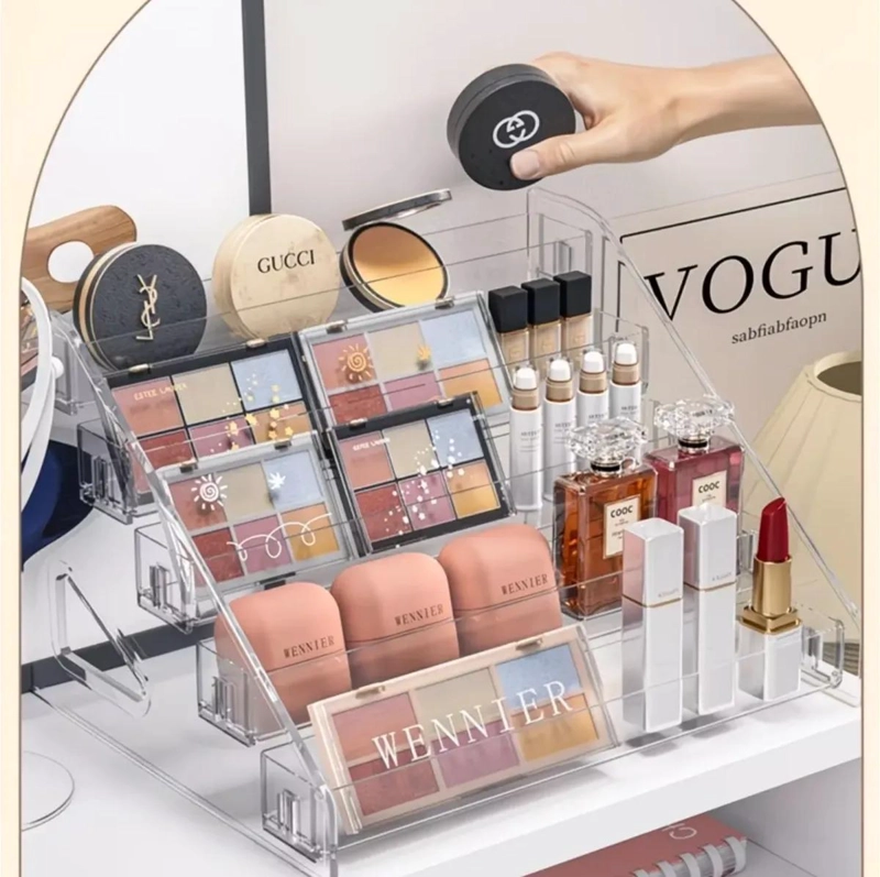 ORGANIZADOR ACRILICO TRANSPARENTE PARA MAQUILLAJE CON 5 NIVELES - 2