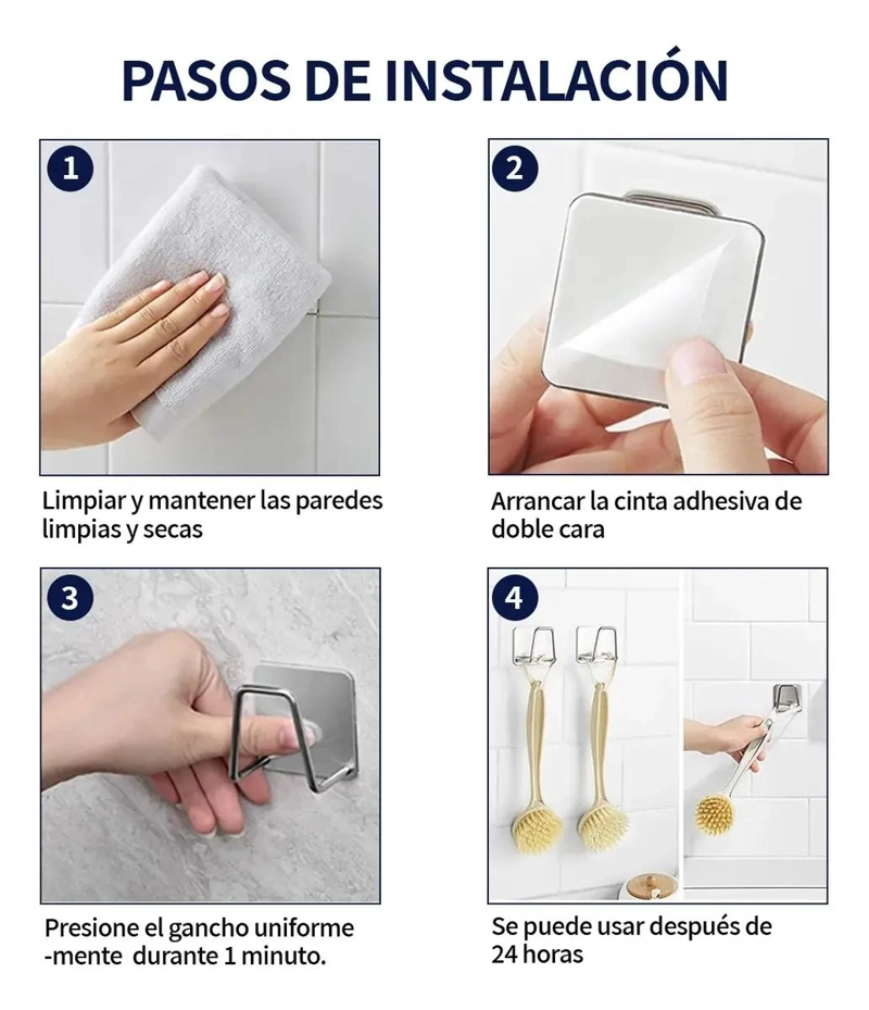 SOPORTE DE ESPONJA DE ACERO INOXIDABLE PARA COCINA - 5