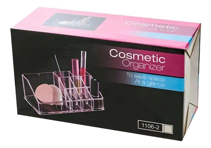 ORGANIZADOR ACRILICO PARA MAQUILLAJE CON COMPARTIMENTOS - 2