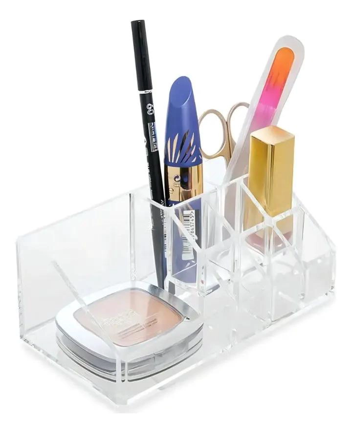 ORGANIZADOR ACRILICO PARA MAQUILLAJE CON COMPARTIMENTOS - 4