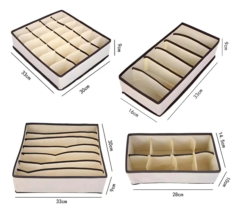 PACK DE 4 ORGANIZADORES PLEGABLES PARA ROPA INTERIOR Y ACCESORIOS - 5