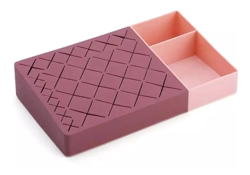 ORGANIZADOR DE MAQUILLAJE PARA ESCRITORIO CON COMPARTIMIENTOS - 1