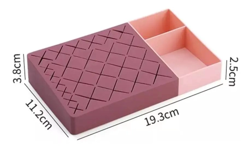 ORGANIZADOR DE MAQUILLAJE PARA ESCRITORIO CON COMPARTIMIENTOS - 2