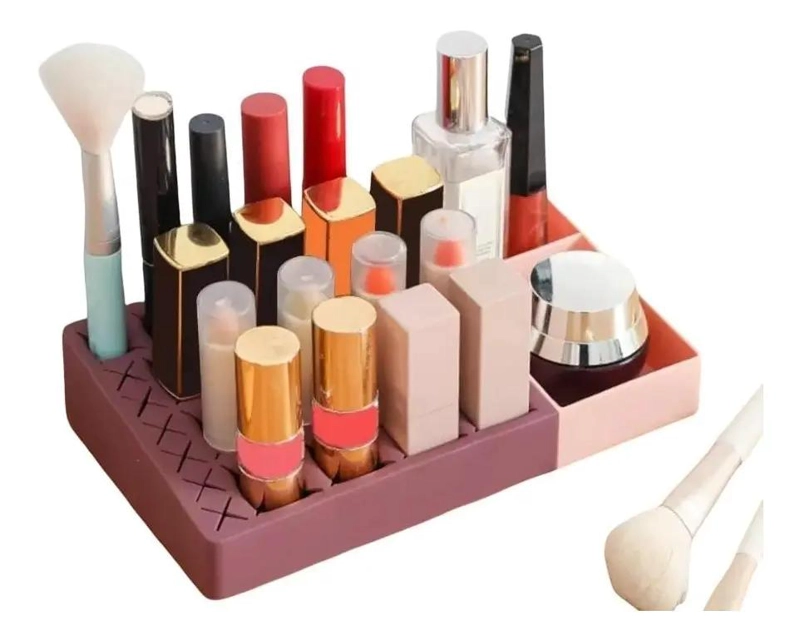 ORGANIZADOR DE MAQUILLAJE PARA ESCRITORIO CON COMPARTIMIENTOS - 3