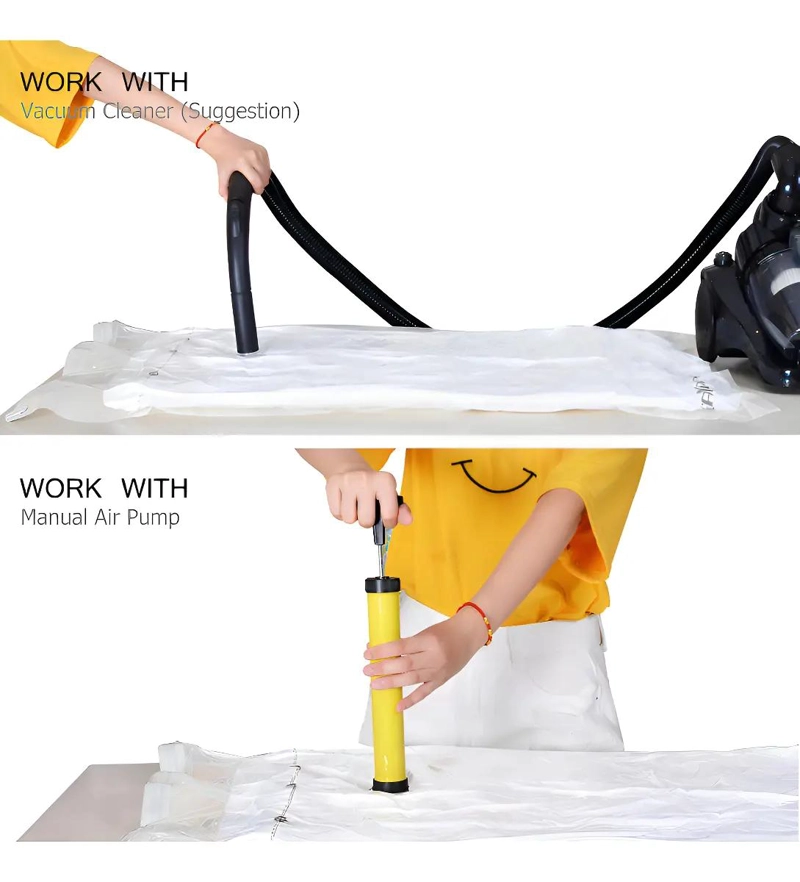 PACK DE 5 BOLSAS ORGANIZADORAS AL VACIO CON BOMBA MANUAL - 2