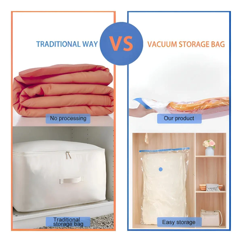 PACK DE 5 BOLSAS ORGANIZADORAS AL VACIO CON BOMBA MANUAL - 5