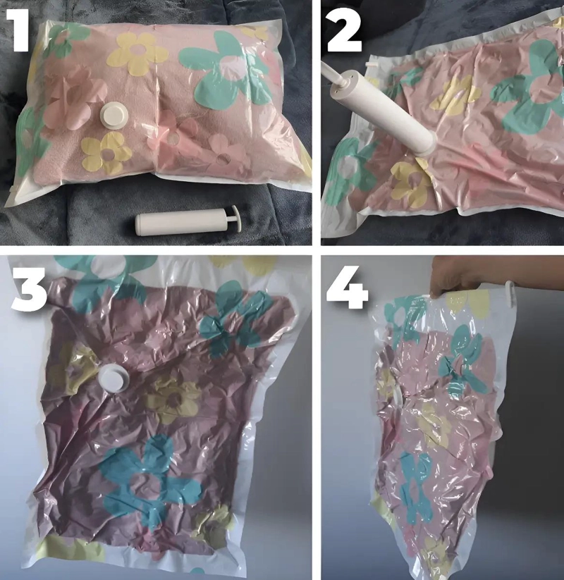 PACK DE 5 BOLSAS ORGANIZADORAS AL VACIO CON BOMBA MANUAL - 7