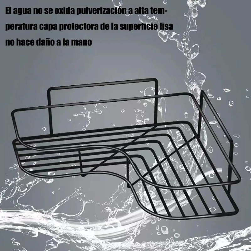ESTANTE DE DUCHA NEGRO ORGANIZADOR DE BAÑO RESISTENTE - 3