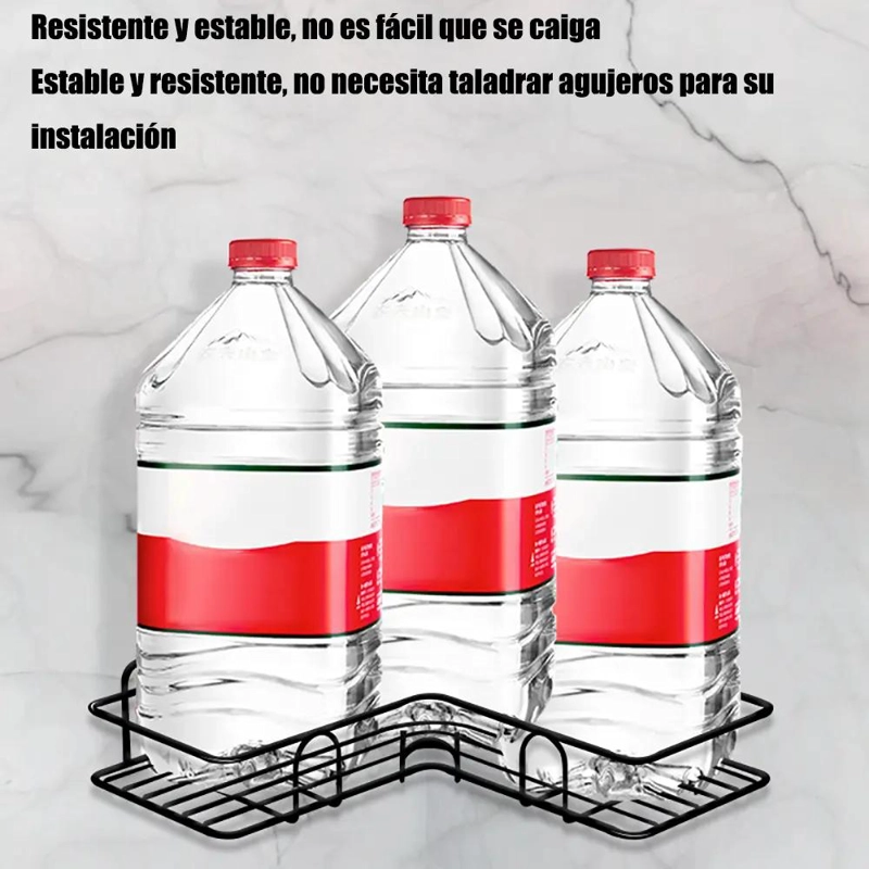 ESTANTE DE DUCHA NEGRO ORGANIZADOR DE BAÑO RESISTENTE - 4