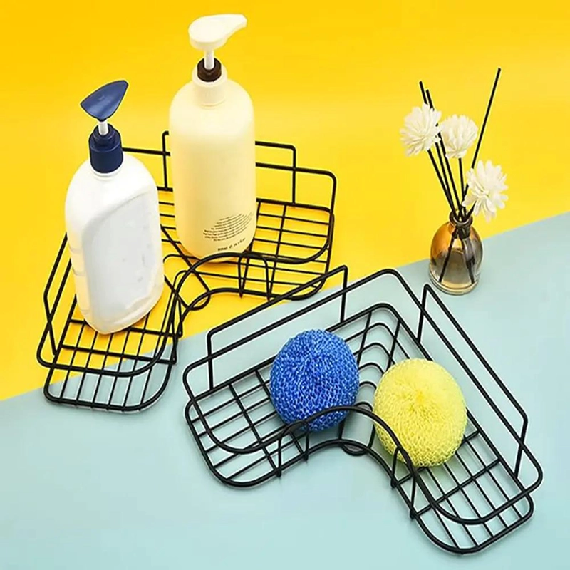 ESTANTE DE DUCHA NEGRO ORGANIZADOR DE BAÑO RESISTENTE - 8