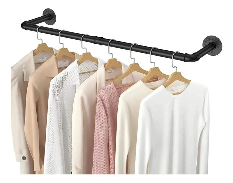 BARRA COLGADORA DE ROPA DE 92 CM PARA PARED MULTIUSO - 1