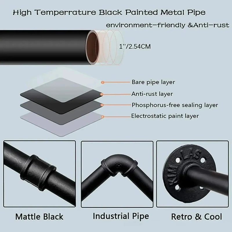 BARRA COLGADORA DE ROPA DE 92 CM PARA PARED MULTIUSO - 2