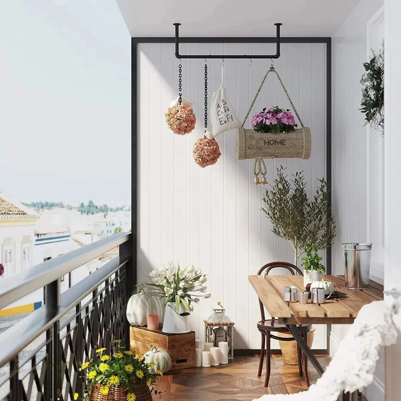 BARRA COLGADORA DE ROPA DE 92 CM PARA PARED MULTIUSO - 6
