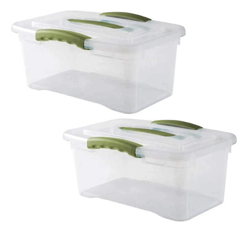 PACK DE 2 CAJAS ORGANIZADORAS TRANSLUCIDAS DE 6 LITROS - 2