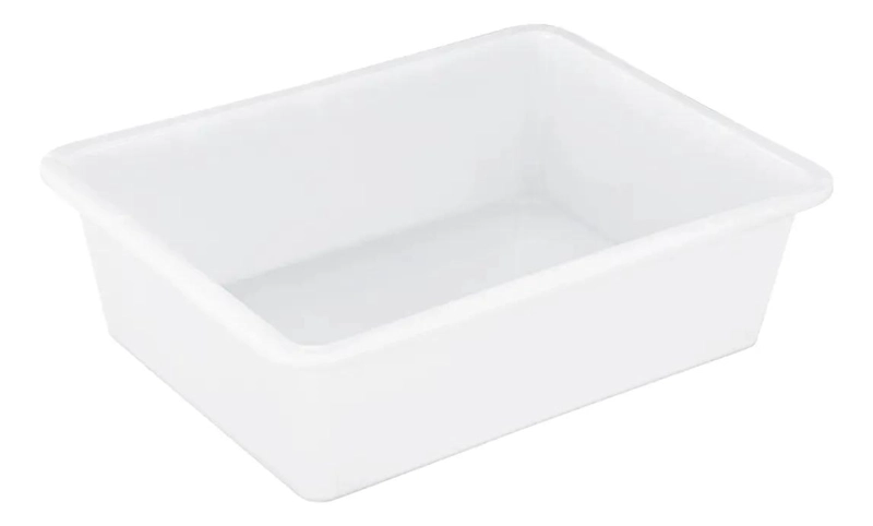 PACK DE 6 BANDEJAS ORGANIZADORAS PLASTICAS 1.5 LTS EN COLOR BLANCO - 1