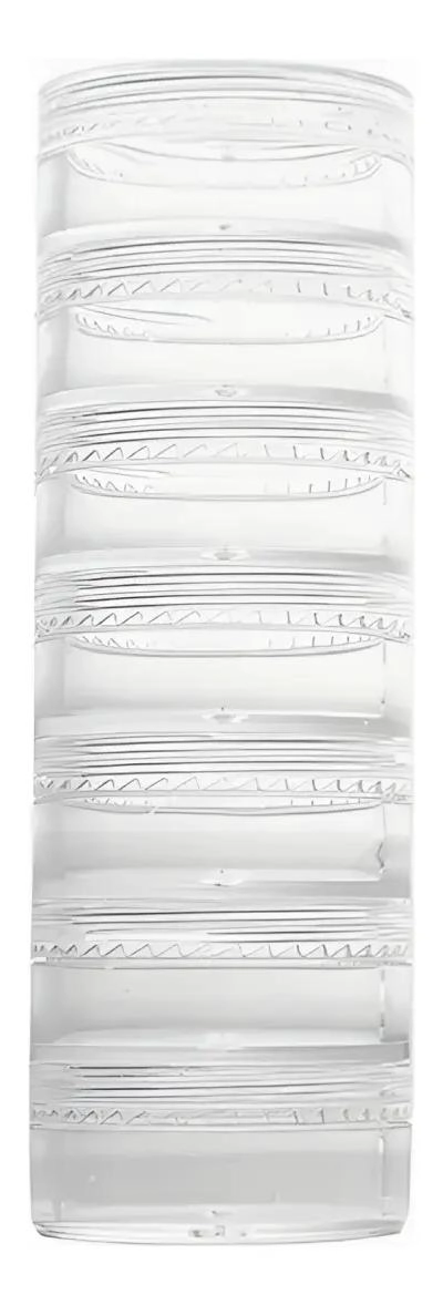 CAJA ORGANIZADORA PLASTICA REDONDA CON 6 COMPARTIMENTOS - 1