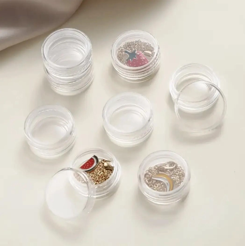 CAJA ORGANIZADORA PLASTICA REDONDA CON 6 COMPARTIMENTOS - 6