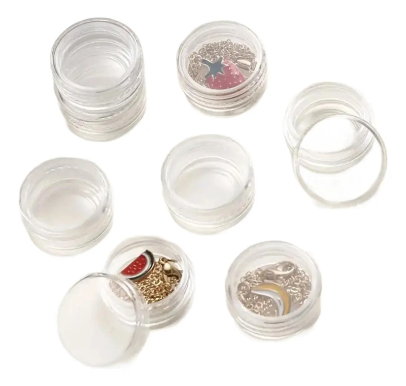 CAJA ORGANIZADORA PLASTICA REDONDA CON 6 COMPARTIMENTOS - 8