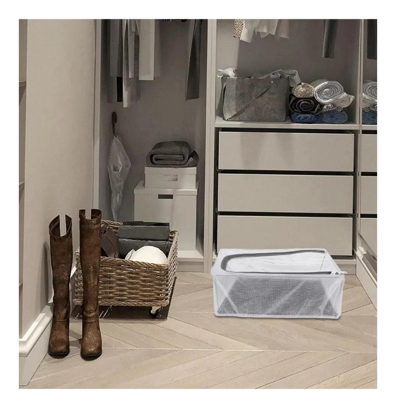 CAJA ORGANIZADORA DE ROPA CON VENTANA TRANSPARENTE 40X30X15 CM - 5