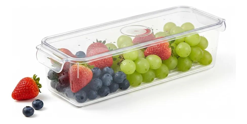 ORGANIZADOR APILABLE TRANSPARENTE CON TAPA PARA ALMACENAMIENTO - 1