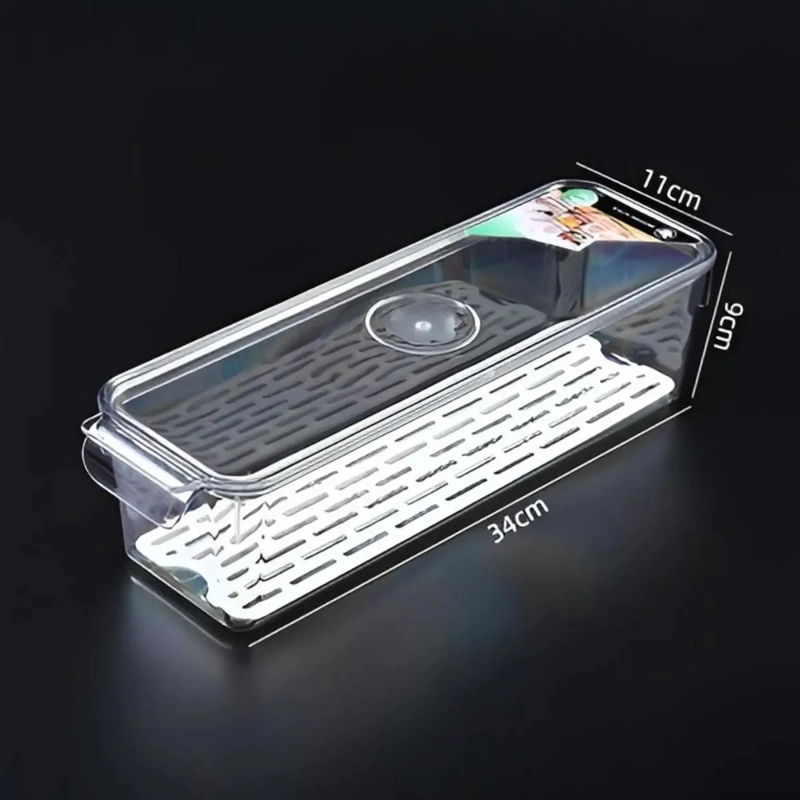 ORGANIZADOR APILABLE TRANSPARENTE CON TAPA PARA ALMACENAMIENTO - 3