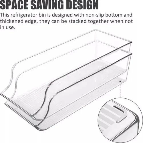 ORGANIZADOR TRANSPARENTE PARA REFRIGERADOR CON CAPACIDAD PARA 9 LATAS - 3
