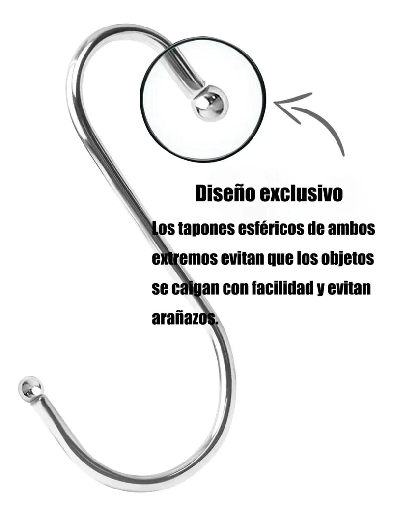 GANCHOS ANTIDESLIZANTES DE ACERO INOXIDABLE PARA ROPA 10 UNIDADES - 3