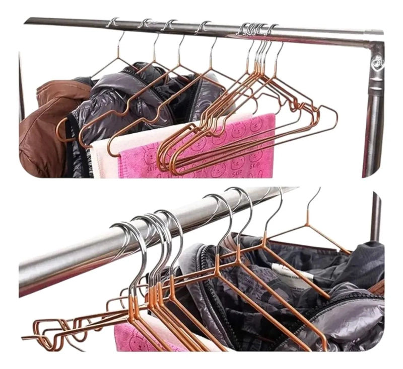 PACK DE 10 PERCHAS COLGADORAS DE ACERO PARA ROPA INFANTIL - 3