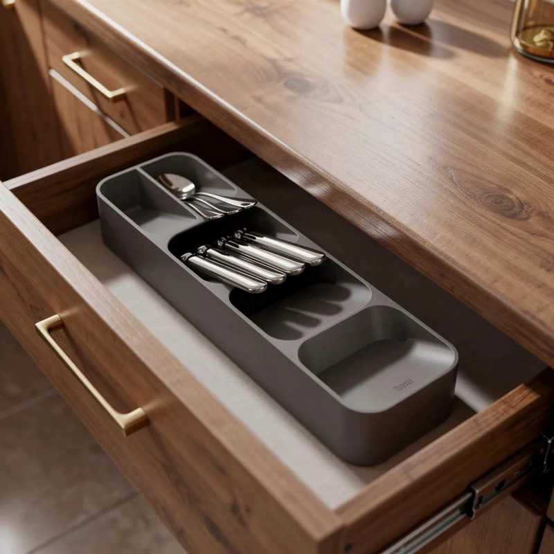 ORGANIZADOR COMPACTO PARA CUBIERTOS CON 5 COMPARTIMENTOS - 1