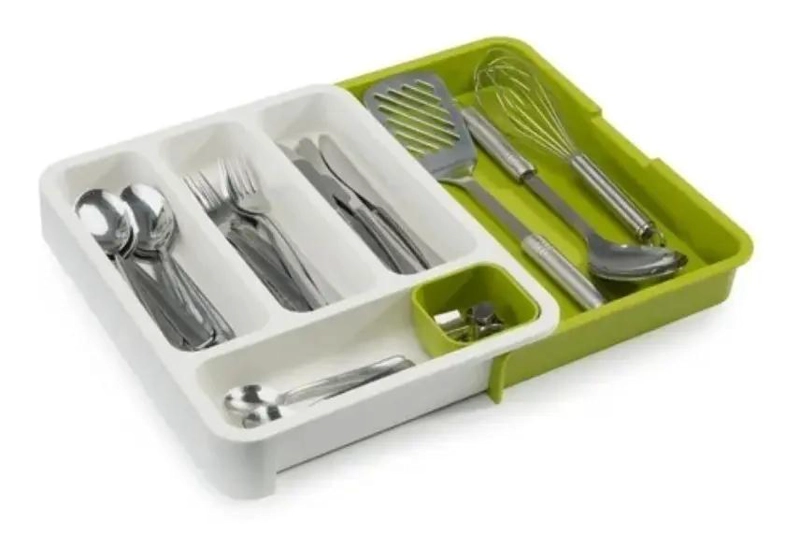 ORGANIZADOR EXTENSIBLE PARA CUBIERTOS CON COMPARTIMIENTOS - 1
