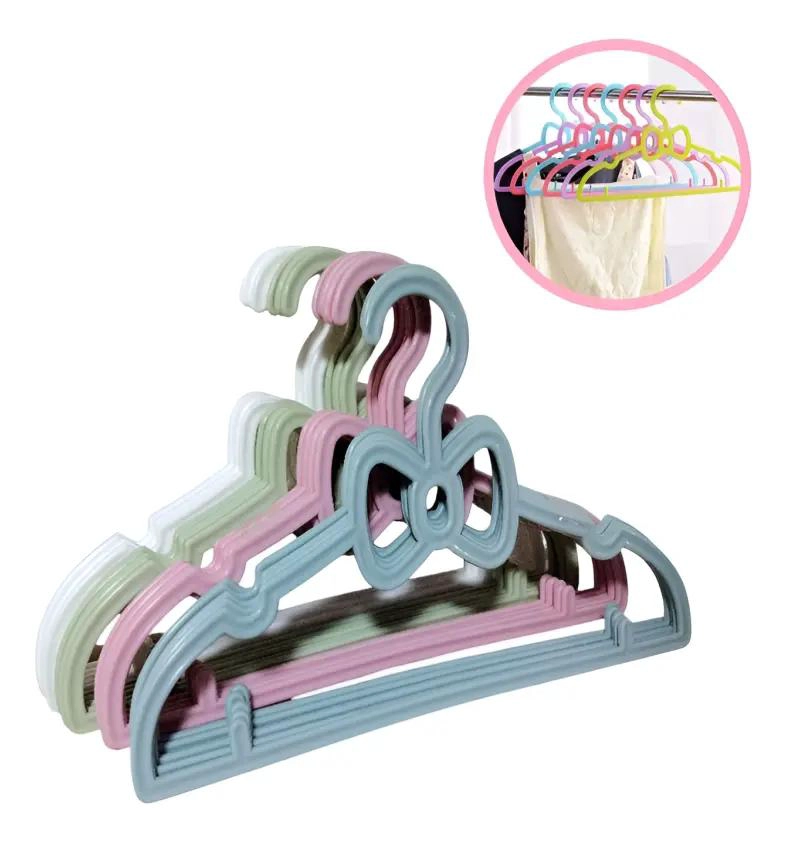SET DE 10 PERCHAS INFANTILES PARA ROPA DE BEBE  Y NIÑOS - 2
