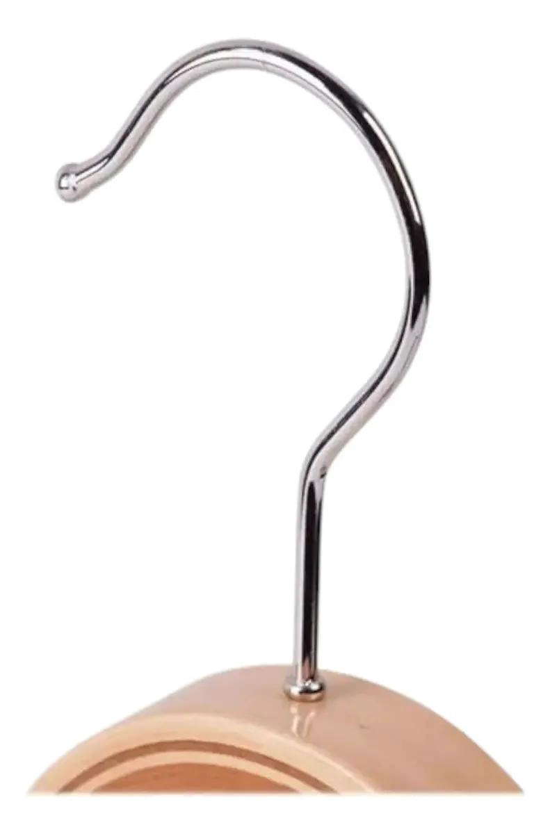PACK DE 10 COLGADORES DE MADERA CON PINZAS DE METAL PARA ROPA - 2
