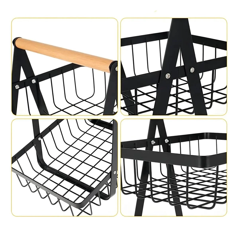 ORGANIZADOR MULTIUSO DE METAL PARA COCINA CON 2 NIVELES - 6