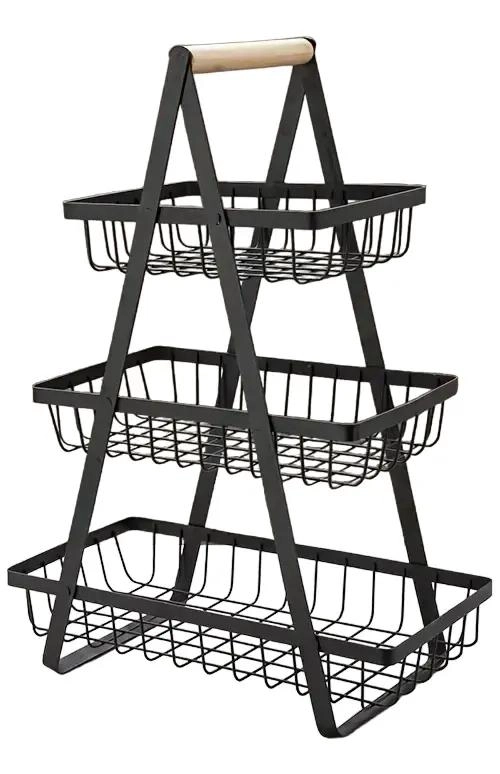 CESTA MULTIUSOS DE 3 NIVELES PARA FRUTAS Y VERDURAS - 2