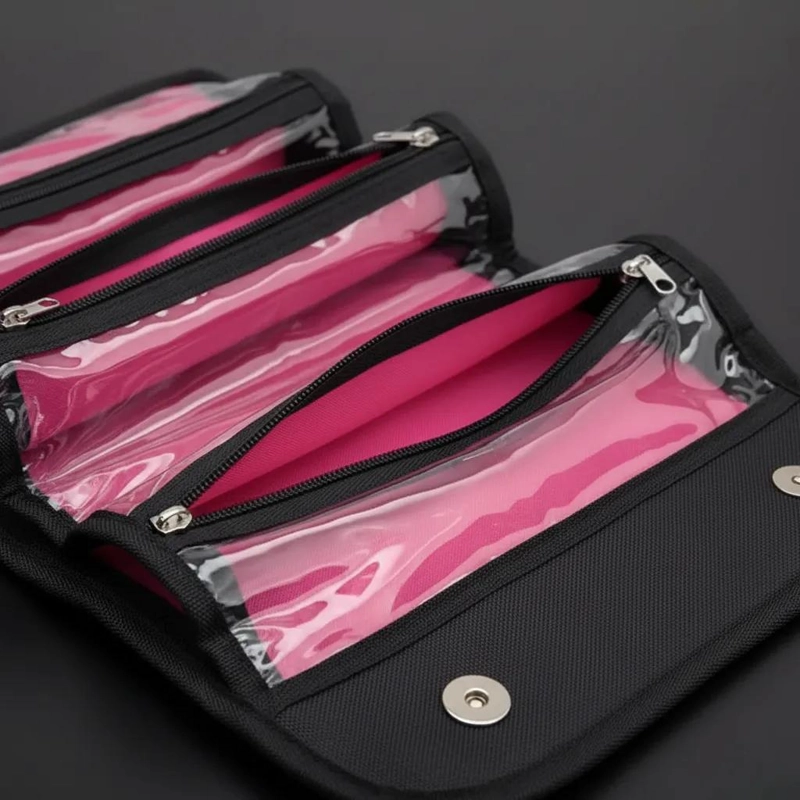 ESTUCHE ORGANIZADOR DE MAQUILLAJE PARA VIAJES COMPACTO - 4