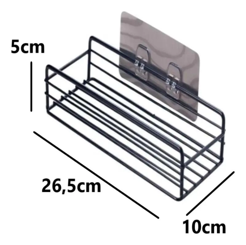 ESTANTE ORGANIZADOR METALICO AUTOADHESIVO PARA BAÑO Y COCINA - 8