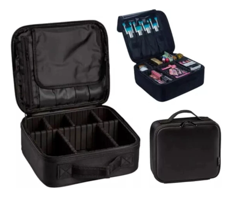 NECESER ORGANIZADOR DE MAQUILLAJE COMPACTO Y PORTATIL - 10