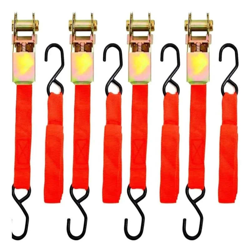 KIT DE 4 CORREAS DE TRINQUETE AMARILLAS 4 M - 4